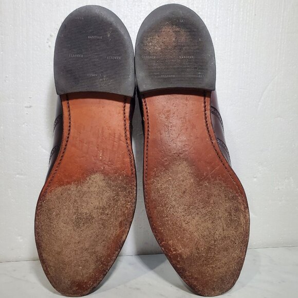 Vintage Hanover Cordovan Wingtip Dress Shoes Burgundy Men 12 B/AA Narrow / Extra